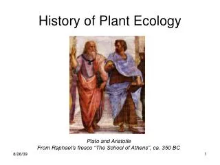 History of Plant Ecology