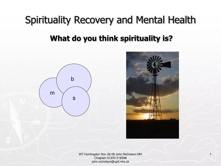 spirituality recovery and mental health