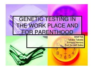 Definition -Genetic testing