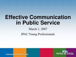 Effective Communication in Public Service