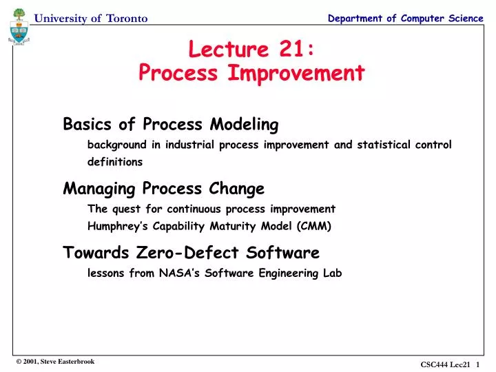 lecture 21 process improvement
