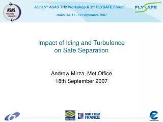 impact of icing and turbulence on safe separation