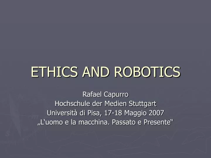 ethics and robotics