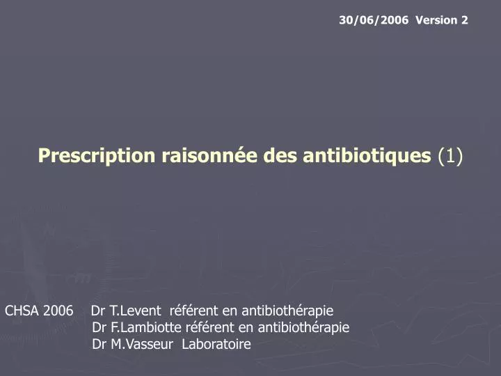 prescription raisonn e des antibiotiques 1
