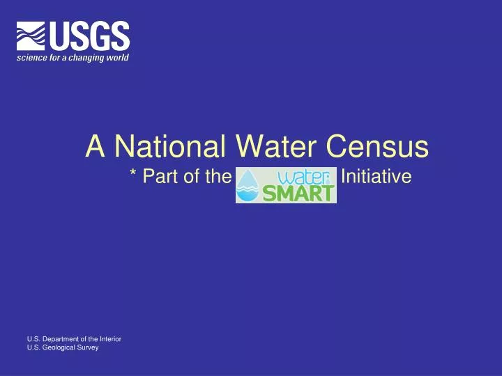 a national water census part of the initiative