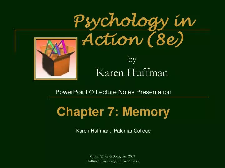 psychology in action 8e by karen huffman