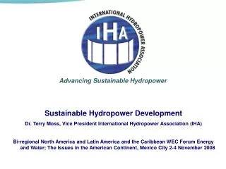 Advancing Sustainable Hydropower