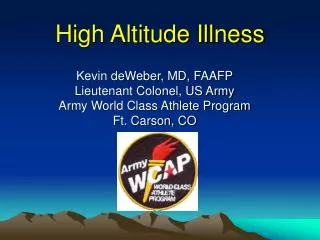 High Altitude Illness