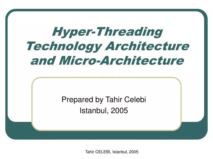 hyper threading technology architecture and micro architecture