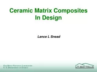 Ceramic Matrix Composites In Design