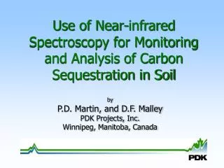 Use of Near-infrared Spectroscopy for Monitoring and Analysis of Carbon Sequestration in Soil