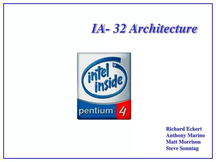 ia 32 architecture