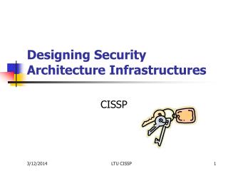 Designing Security Architecture Infrastructures