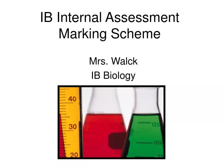 ib internal assessment marking scheme