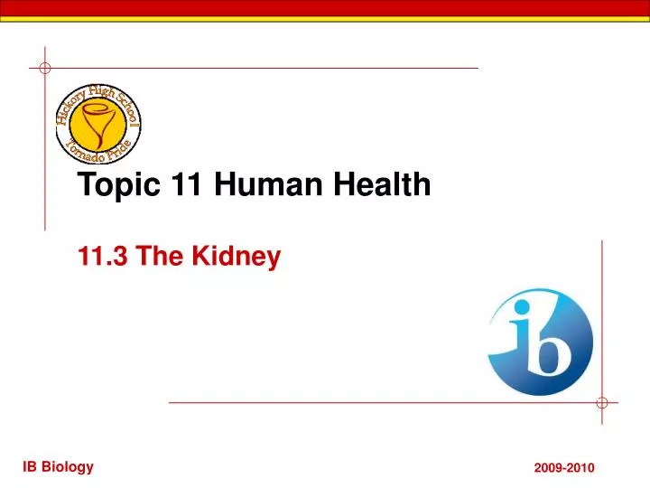 topic 11 human health