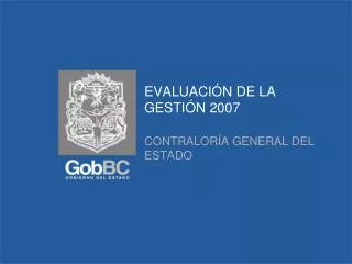 evaluaci n de la gesti n 2007