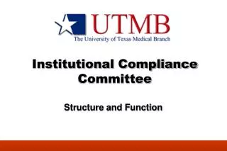 Institutional Compliance Committee