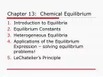 Chapter 13: Chemical Equilibrium - slide 1