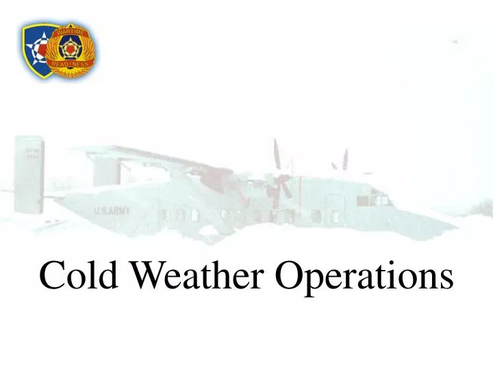 cold weather operations
