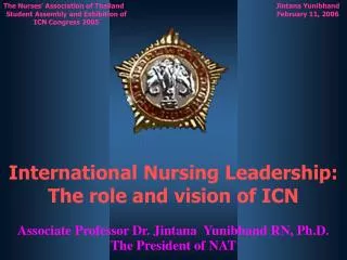 International Nursing Leadership: The role and vision of ICN