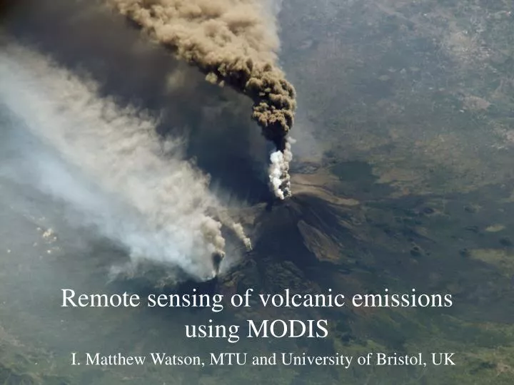 remote sensing of volcanic emissions using modis