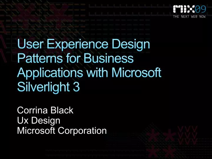 user experience design patterns for business applications with microsoft silverlight 3