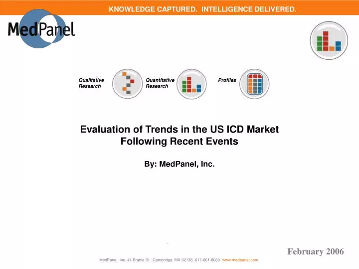 evaluation of trends in the us icd market following recent events by medpanel inc