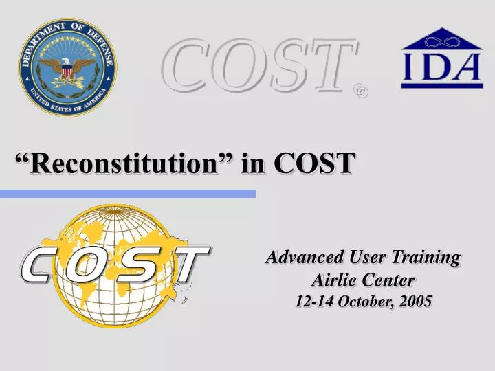 reconstitution in cost