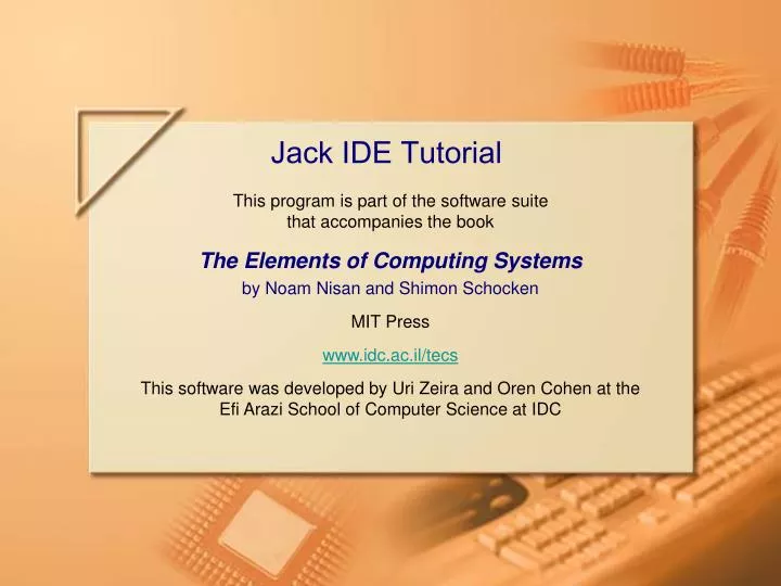 jack ide tutorial