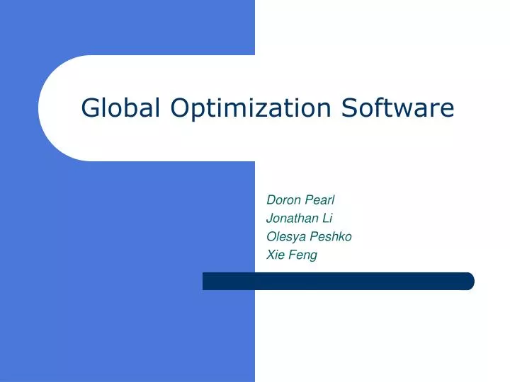 global optimization software
