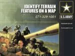 IDENTIFY TERRAIN FEATURES ON A MAP - slide 1