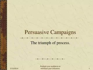 Persuasive Campaigns