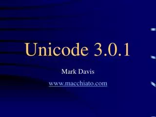 Unicode 3.0.1