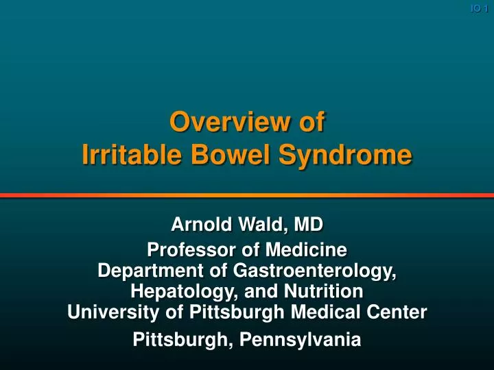 overview of irritable bowel syndrome