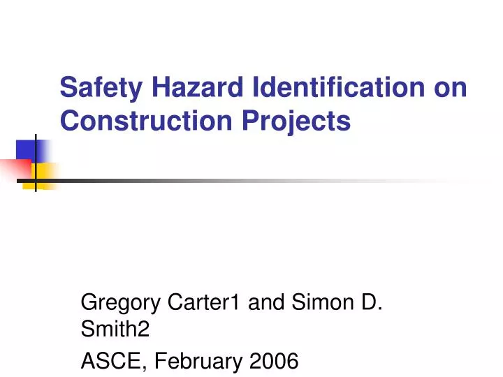 safety hazard identification on construction projects