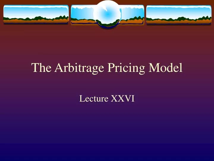 the arbitrage pricing model