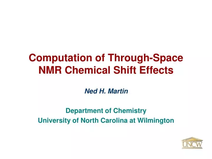 computation of through space nmr chemical shift effects