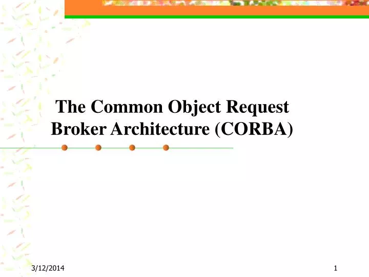 the common object request broker architecture corba