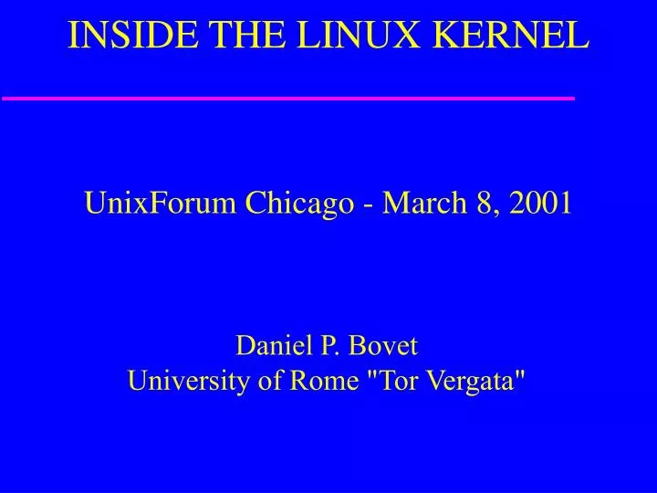 inside the linux kernel