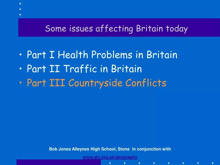 some issues affecting britain today