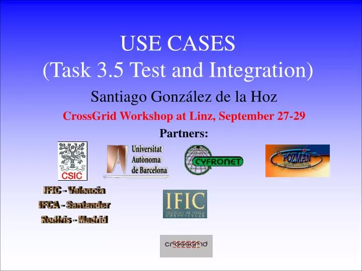 use cases task 3 5 test and integration