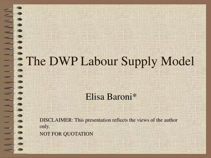 the dwp labour supply model