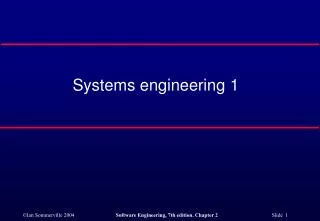 systems engineering 1