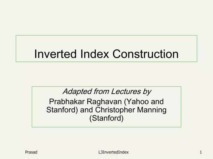 inverted index construction
