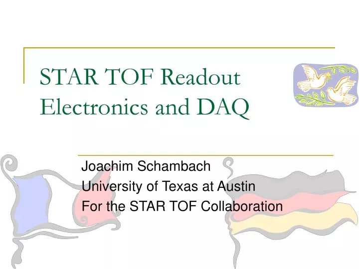 star tof readout electronics and daq