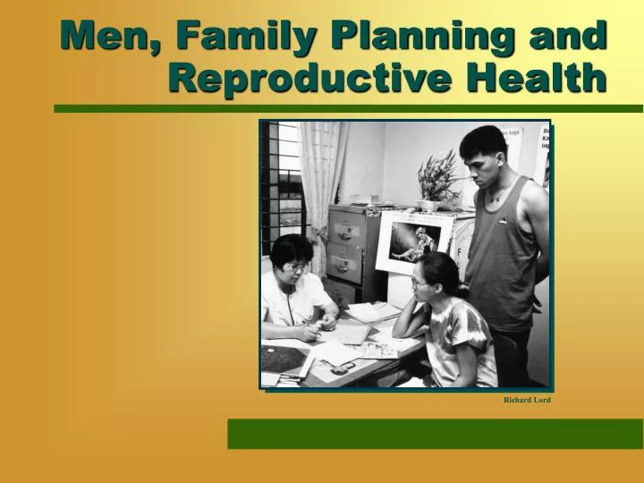 men family planning and reproductive health