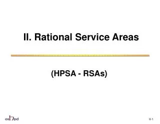 II. Rational Service Areas