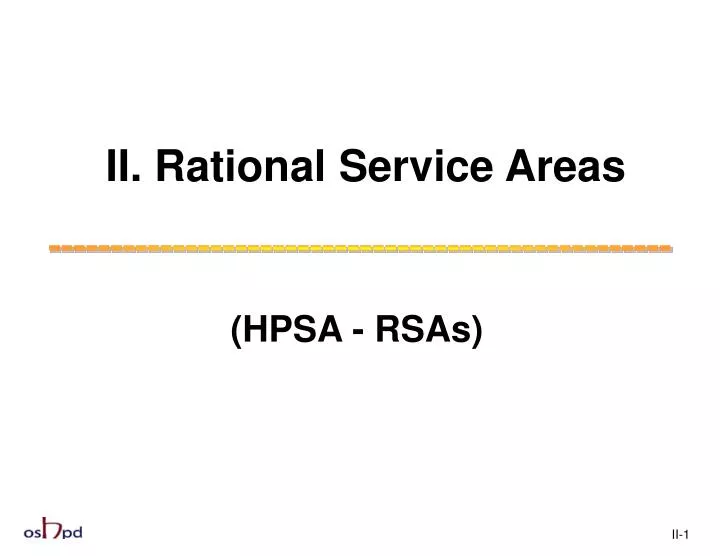 ii rational service areas