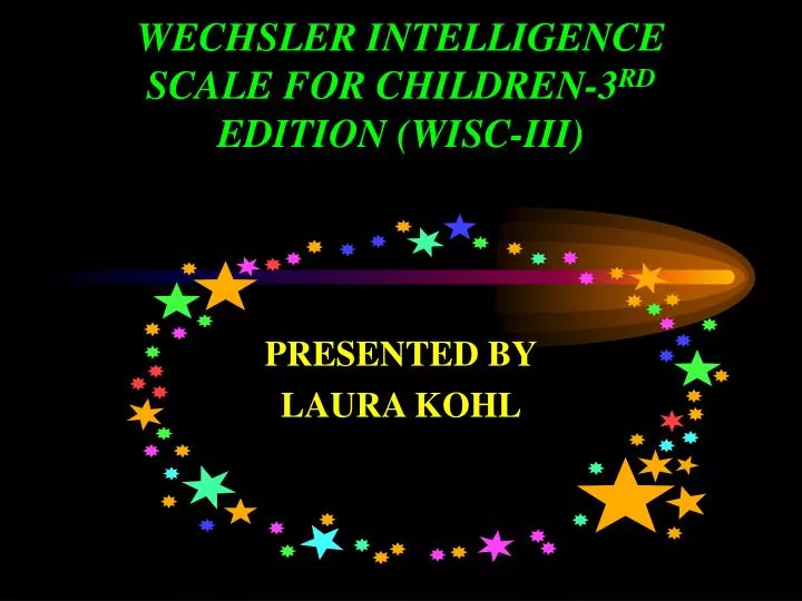 wechsler intelligence scale for children 3 rd edition wisc iii