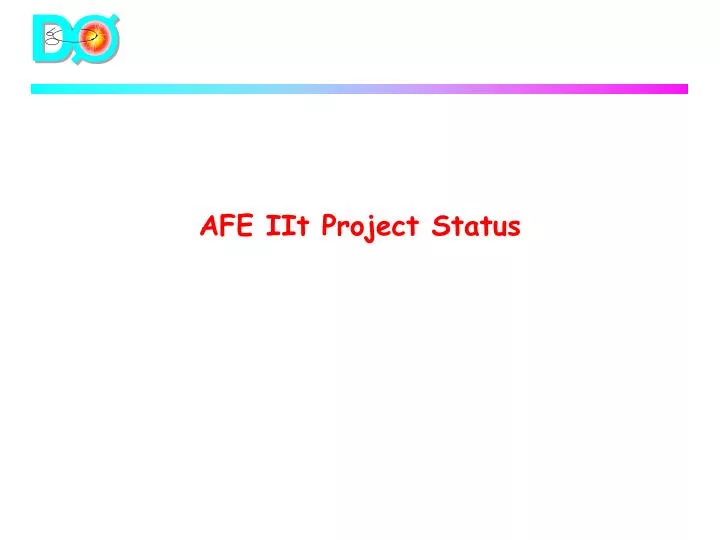afe iit project status